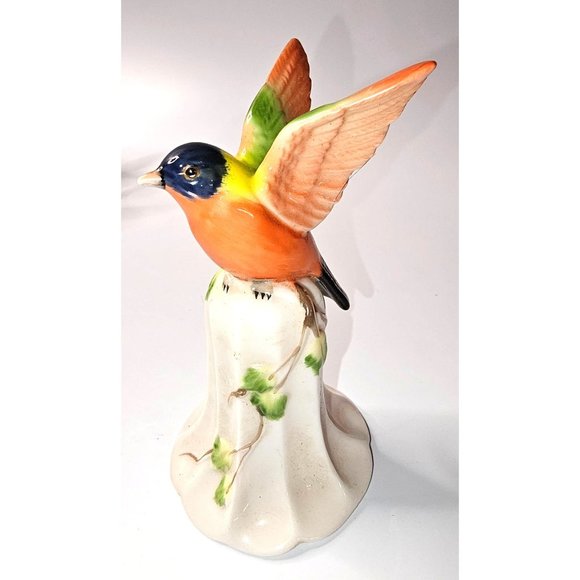Vintage Ardalt Lenwile Bone China Bell Oriole Bird 5 inches Tall - Picture 6 of 9